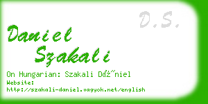 daniel szakali business card